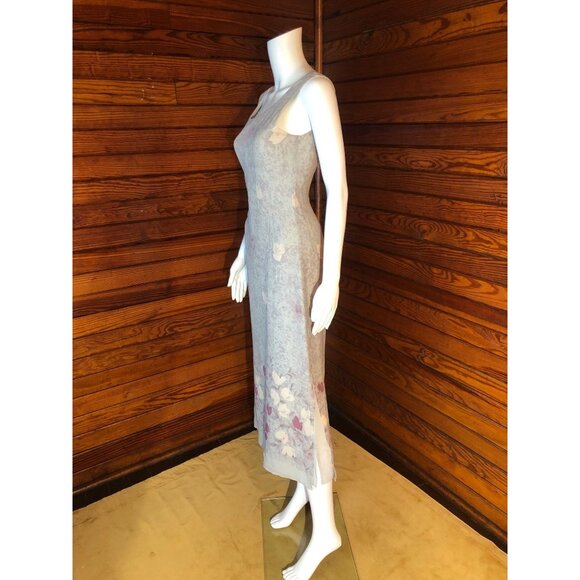 Silk Dress, Silk Maxi Dress, Hawaiian Dress, Silk Slip, Silk Chiffon, Silk Slip - Picture 5 of 9